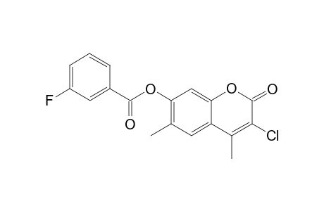 (3-chloro-4,6-dimethyl-2-oxo-chromen-7-yl) 3-fluorobenzoate