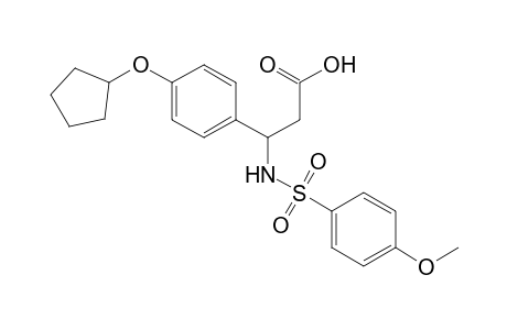 Benzenepropanoic acid, 4-(cyclopentyloxy)-.beta.-[[(4-methoxyphenyl)sulfonyl]amino]-