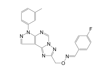 4-fluorobenzaldehyde O-{[7-(3-methylphenyl)-7H-pyrazolo[4,3-e][1,2,4]triazolo[1,5-c]pyrimidin-2-yl]methyl}oxime