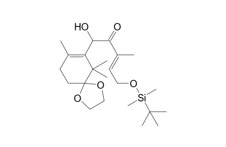 1-[5',5'-(Ethylenedioxy)-2',6',6'-trimethylcyclohex-1'-enyl]-5-[(t-butyldimethylsuilyl)oxy]-1-hydroxy-3-methylpent-3-en-2-one