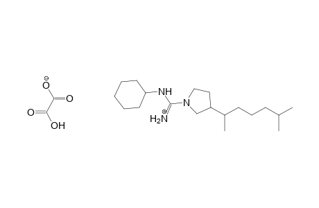 1-Pyrrolidinecarboximidamide, N-cyclohexyl-3-(1,5-dimethylhexyl)-,ethanedioate (1:1)