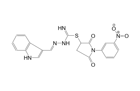 1H-indole, 3-[(E)-[[imino[[1-(3-nitrophenyl)-2,5-dioxo-3-pyrrolidinyl]thio]methyl]hydrazono]methyl]-