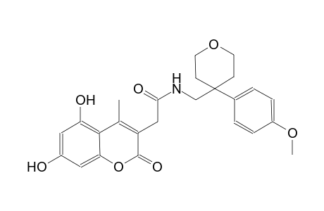 2H-1-benzopyran-3-acetamide, 5,7-dihydroxy-4-methyl-2-oxo-N-[[tetrahydro-4-(4-methoxyphenyl)-2H-pyran-4-yl]methyl]-