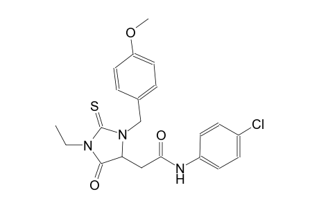 N-(4-chlorophenyl)-2-[1-ethyl-3-(4-methoxybenzyl)-5-oxo-2-thioxo-4-imidazolidinyl]acetamide