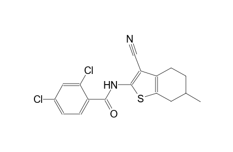 2,4-dichloro-N-(3-cyano-6-methyl-4,5,6,7-tetrahydro-1-benzothien-2-yl)benzamide
