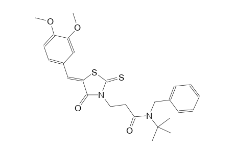 3-thiazolidinepropanamide, 5-[(3,4-dimethoxyphenyl)methylene]-N-(1,1-dimethylethyl)-4-oxo-N-(phenylmethyl)-2-thioxo-, (5Z)-
