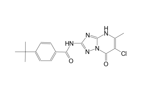 4-tert-butyl-N-(6-chloro-5-methyl-7-oxo-4,7-dihydro[1,2,4]triazolo[1,5-a]pyrimidin-2-yl)benzamide