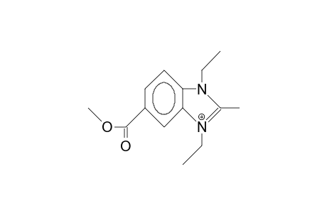 5-Carboxymethyl-1,3-diethyl-benzimidazolium cation