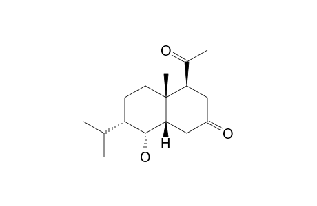 (+/-)-(1R*,2R*,6R*,7S*,8R*)-2-ACETYL-7-HYDROXY-8-ISOPROPYL-1-METHYLBICYCLO-[4.4.0]-4-ONE