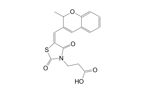 3-thiazolidinepropanoic acid, 5-[(2-methyl-2H-1-benzopyran-3-yl)methylene]-2,4-dioxo-, (5E)-