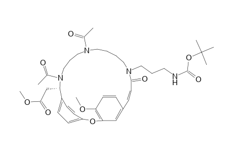 2-Oxa-11,16,20-triazatricyclo[20.2.2.13,7]heptacosa-3,5,7(27),8,22,24,25-heptaene-21-acetic acid, 16,20-diacetyl-11-[3-[[(1,1-dimethylethoxy)carbonyl]amino]propyl]-4-methoxy-10-oxo-, methyl ester, [S-(Z)]-