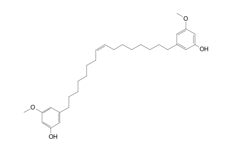 (8'Z)-1-hydroxy-3-methoxy-5-[16'-(3''-hydroxy-5''-methoxyphenyl)-8'-hexadecen-1'-yl]benzene