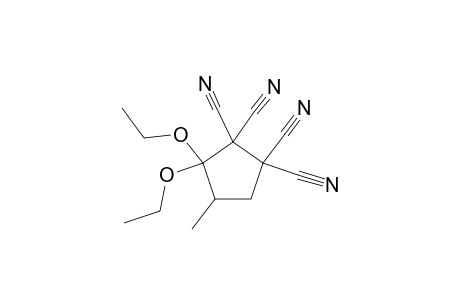 2,2,3,3-Tetracyano-1,1-diethoxy-5-methyl-cyclopentane