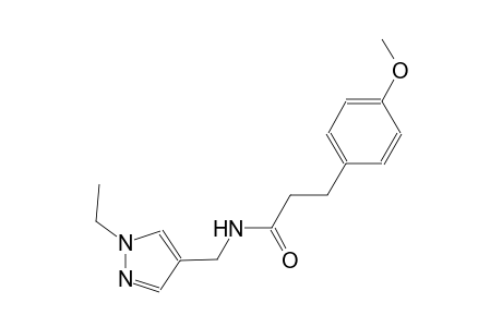 N-[(1-ethyl-1H-pyrazol-4-yl)methyl]-3-(4-methoxyphenyl)propanamide