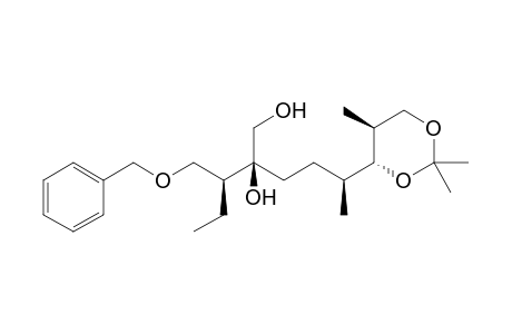 (3S,4S,7S,8R,9S)-3-Benzyloxymethyl-4-hydroxymethyl-8,10-isopropylidenedioxy-7,9-dimethyldecan-4-ol