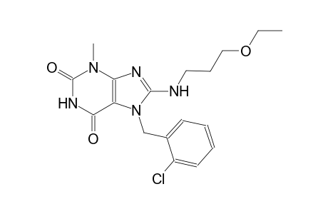 7-(2-chlorobenzyl)-8-[(3-ethoxypropyl)amino]-3-methyl-3,7-dihydro-1H-purine-2,6-dione
