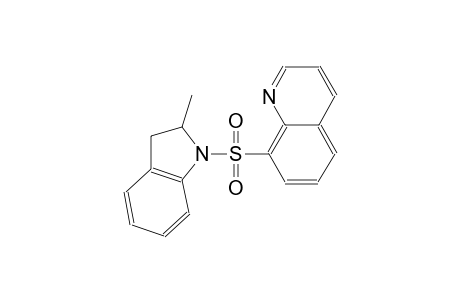 8-[(2-methyl-2,3-dihydro-1H-indol-1-yl)sulfonyl]quinoline