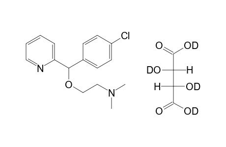 (-)-2-{p-chloro-alpha-[2-(dimethylamino)ethoxy]benzyl}pyridine, D-tartrate
