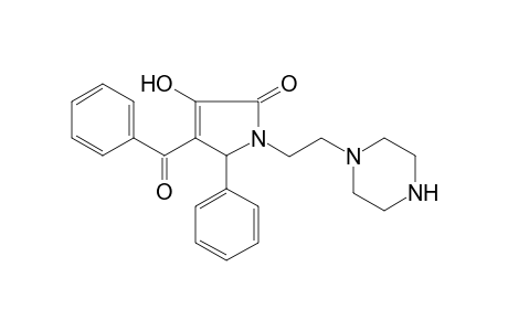 Pyrrol-2(5H)-one, 4-benzoyl-3-hydroxy-5-phenyl-1-[2-(1-piperazinyl)ethyl]-