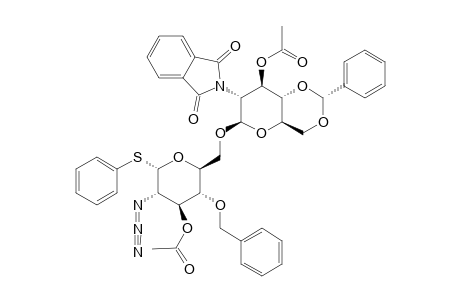 #5;PHENYL-3-O-ACETYL-6-O-(3-O-ACETYL-4,6-O-BENZYLIDENE-2-DEOXY-2-PHTHALIMIDO-BETA-D-GLUCOPYRANOSYL)-2-AZIDO-4-O-BENZYL-2-DEOXY-1-THIO-ALPHA-D-GLUCOPYRANOSIDE