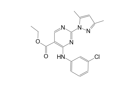 ethyl 4-(3-chloroanilino)-2-(3,5-dimethyl-1H-pyrazol-1-yl)-5-pyrimidinecarboxylate