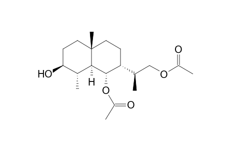 6.alpha.,12-Diacetoxy-3.beta.-hydroxy-4.alpha.,5.alpha.11.beta.-H-eudesmane