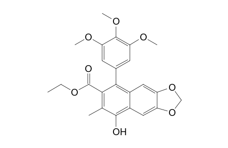 Ethyl 2-methyl-6,7-methylenedioxy-1-hydroxy-4-(3,4,5-trimethoxyphenyl)naphthalene-3-carboxylate