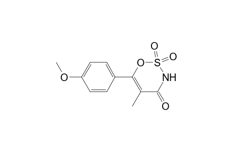 1,2,3-Oxathiazin-4(3H)-one, 6-(4-methoxyphenyl)-5-methyl-, 2,2-dioxide