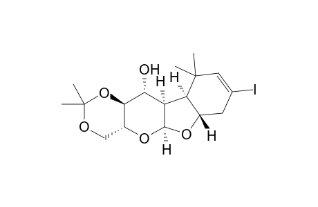 4a(S),4b(R),5(R),5a(S),9a(R),10a(S),11a(S)-2-Iodo-7,7,4,4-tetramethyl-1,4,4a,4b,5,5a,9,9a,10a,11a-decahydro-6,8,10,11-tetraoxabenzo[b]fluoren-5-ol