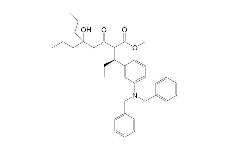 2-[(1S)-1-[3-(dibenzylamino)phenyl]propyl]-5-hydroxy-3-keto-5-propyl-caprylic acid methyl ester