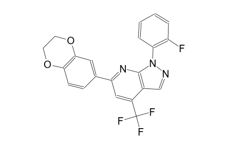 1H-pyrazolo[3,4-b]pyridine, 6-(2,3-dihydro-1,4-benzodioxin-6-yl)-1-(2-fluorophenyl)-4-(trifluoromethyl)-