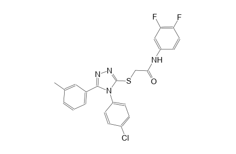 2-{[4-(4-chlorophenyl)-5-(3-methylphenyl)-4H-1,2,4-triazol-3-yl]sulfanyl}-N-(3,4-difluorophenyl)acetamide