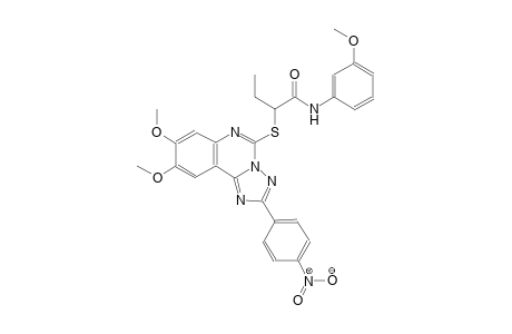 2-{[8,9-dimethoxy-2-(4-nitrophenyl)[1,2,4]triazolo[1,5-c]quinazolin-5-yl]sulfanyl}-N-(3-methoxyphenyl)butanamide