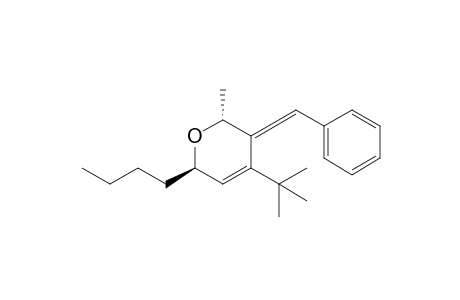 (2R*,6R*,E)-3-Benzylidene-6-butyl-4-tert-butyl-2-methyl-3,6-dihydro-2H-pyran