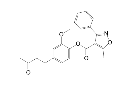 5-methyl-3-phenyl-4-isoxazolecarboxylic acid, 2-methoxy-4-(3-oxobutyl)phenyl ester