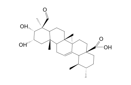 2alpha,3alpha-DIHYDROXYURS-12-EN-24-AL-28-OIC ACID