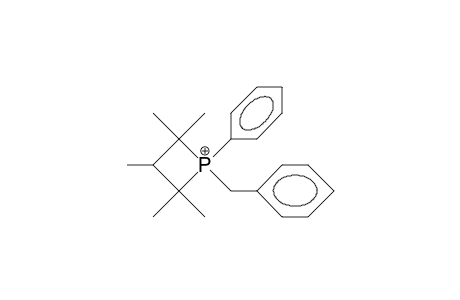 1-Phenyl-1-benzyl-2,2,3,4,4-pentamethyl-phosphetanium cation