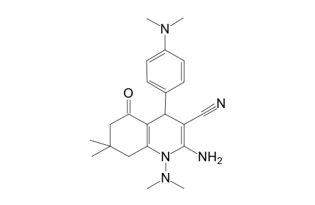 2-Amino-1-(dimethylamino)-4-(4-dimethylaminophenyl)-7,7-dimethyl-5-oxo-6,8-dihydro-4H-quinoline-3-carbonitrile