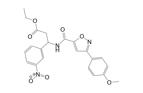 benzenepropanoic acid, beta-[[[3-(4-methoxyphenyl)-5-isoxazolyl]carbonyl]amino]-3-nitro-, ethyl ester