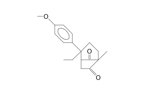 2-Ethyl-endo-2-(4-methoxy-phenyl)-5-methyl-bicyclo(3.2.1)octane-6,8-dione