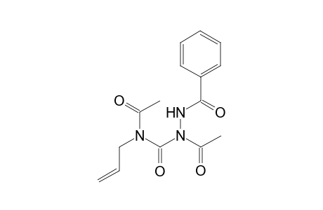 Benzoic acid, N'-acetyl-N'-[(acetyl2-propenylamino)carbonyl]hydrazide