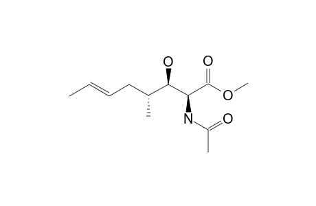 2-ACETYLAMINO-3-HYDROXY-4-METHYL-OCT-6-ENOIC-ACID-METHYLESTER