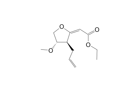 (2E)-2-[(3S,4S)-3-allyl-4-methoxy-tetrahydrofuran-2-ylidene]acetic acid ethyl ester