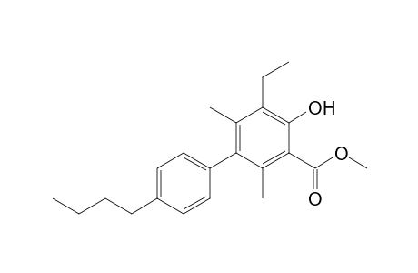 Methyl 4'-butyl-5-ethyl-4-hydroxy-2,6-dimethylbiphenyl-3-carboxylate