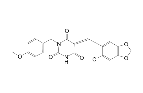 (5E)-5-[(6-chloro-1,3-benzodioxol-5-yl)methylene]-1-(4-methoxybenzyl)-2,4,6(1H,3H,5H)-pyrimidinetrione