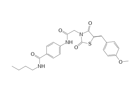 N-Butyl-4-{2-[5-(4-methoxybenzylidene)-2,4-dioxothiazolidin-3-yl]acetamido}benzamide