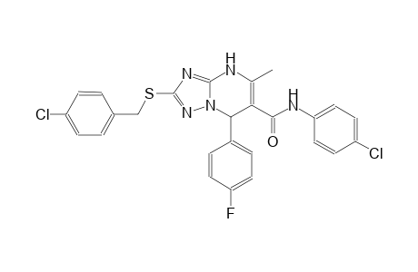 2-[(4-chlorobenzyl)sulfanyl]-N-(4-chlorophenyl)-7-(4-fluorophenyl)-5-methyl-4,7-dihydro[1,2,4]triazolo[1,5-a]pyrimidine-6-carboxamide