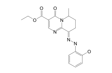 E-ETHYL-9-(2-HYDROXYPHENYL)-HYDRAZONO-6-METHYL-4-OXO-6,7,8,9-TETRAHYDRO-4H-PYRIDO-[1,2-A]-PYRIMIDINE-3-CARBOXYLATE