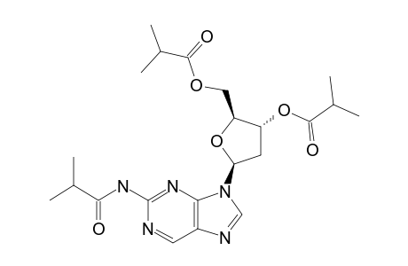 3',5'-O-N(2)-TRIISOBUTYRYL-9-(BETA-D-2'-DEOXYFURANOSYL)-2-AMINOPURINE