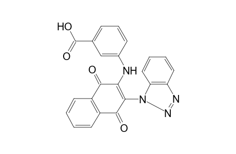 3-(3-Benzotriazol-1-yl-1,4-dioxo-1,4-dihydro-naphthalen-2-ylamino)-benzoic acid